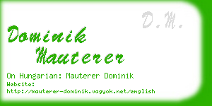 dominik mauterer business card